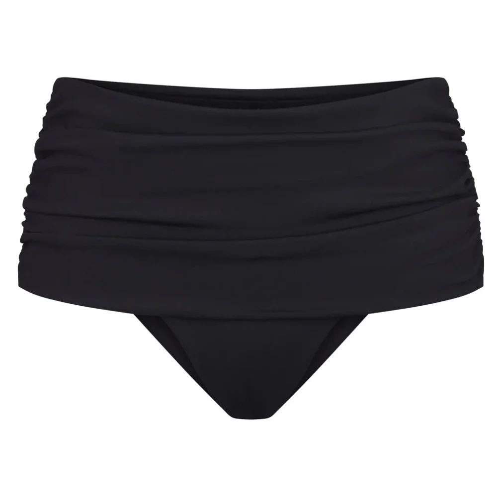 Skims XXS SHAPING SWIM FOLDOVER BIKINI BOTTOM onyx black NWT